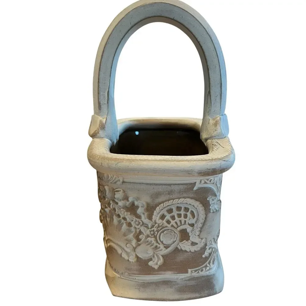 Rustic Frohreich Barn Buckets Pottery Planter Basket Vase Handmade Oregon USA